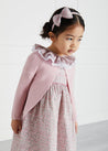 Openwork Hem Single Button Cardigan in Pink (6mths-10yrs) Knitwear  from Pepa London US