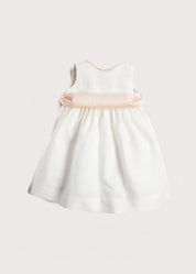 Sleeveless Ivory Flower Girl Dress with Pink Silk Sash (6mths-10yrs) Dresses from Pepa London US