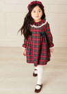 Belgravia Tartan Dress in Red (12mths-10yrs) Dresses from Pepa London US