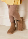 Suede Ankle Boots in Brown (24-34EU) Shoes  from Pepa London US