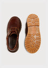 Leather Boat Shoes in Tan (26-34EU) Shoes  from Pepa London US