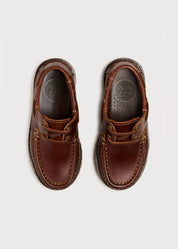 Leather Boat Shoes in Tan (26-34EU) Shoes from Pepa London US