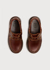 Leather Boat Shoes in Tan (26-34EU) Shoes  from Pepa London US