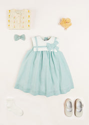 The Mint Trapeze Dress Baby Girl Look Look from Pepa London US