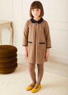 Chester Puppytooth Dress in Caramel (18mths-10yrs) Dresses  from Pepa London US