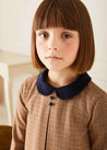 Chester Puppytooth Dress in Caramel (18mths-10yrs) Dresses  from Pepa London US