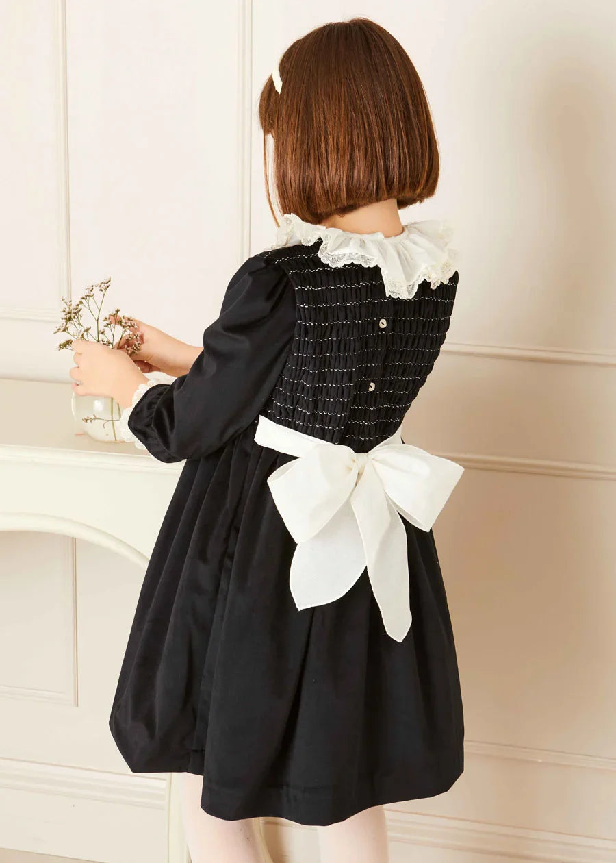 The Black and White Velvet Dress Girl Look LOOK from Pepa London US
