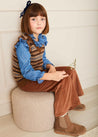 Corduroy Wide Leg Trousers in Caramel (4-10yrs) Trousers  from Pepa London US