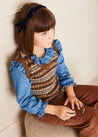 Corduroy Wide Leg Trousers in Caramel (4-10yrs) Trousers  from Pepa London US