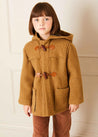 Double Faced Wool Toggle Fastening Coat In Camel (4-10yrs) COATS  from Pepa London US