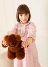 Laurel Floral Ruffle Detail Nightdress in Pink (18mths-10yrs) Nightwear  from Pepa London US