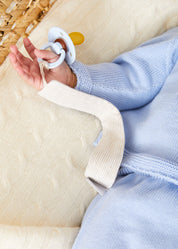 Striped Clip Dummy in Beige ACCESSORIES from Pepa London US