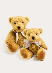 Limited Edition Merrythought & Pepa Teddy Bear with Adelaide Floral Bow in Pink (S-M) TOYS from Pepa London US