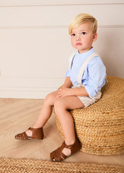 Woven Leather Fisherman Sandals in Brown (21-27EU) Shoes from Pepa London US