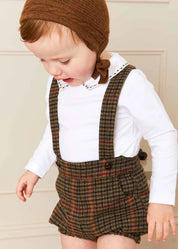 Embroidered Polo Collar Bodysuit in White (0mths-3yrs) Tops & Bodysuits from Pepa London US