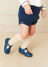 T-Bar Baby Shoes in Blue (20-24EU) Shoes  from Pepa London US