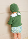 Plain Cardigan in Green (6mths-10yrs) Knitwear  from Pepa London US