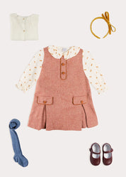 The Palmer Houndstooth Pinafore Dress Toddler Girl Look