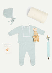 The Lace Detail Knitted Gift Set in Green LOOK from Pepa London US