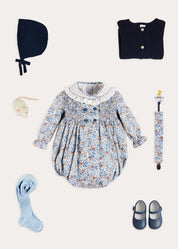 The Beatrice Floral Romper Baby Girl Look