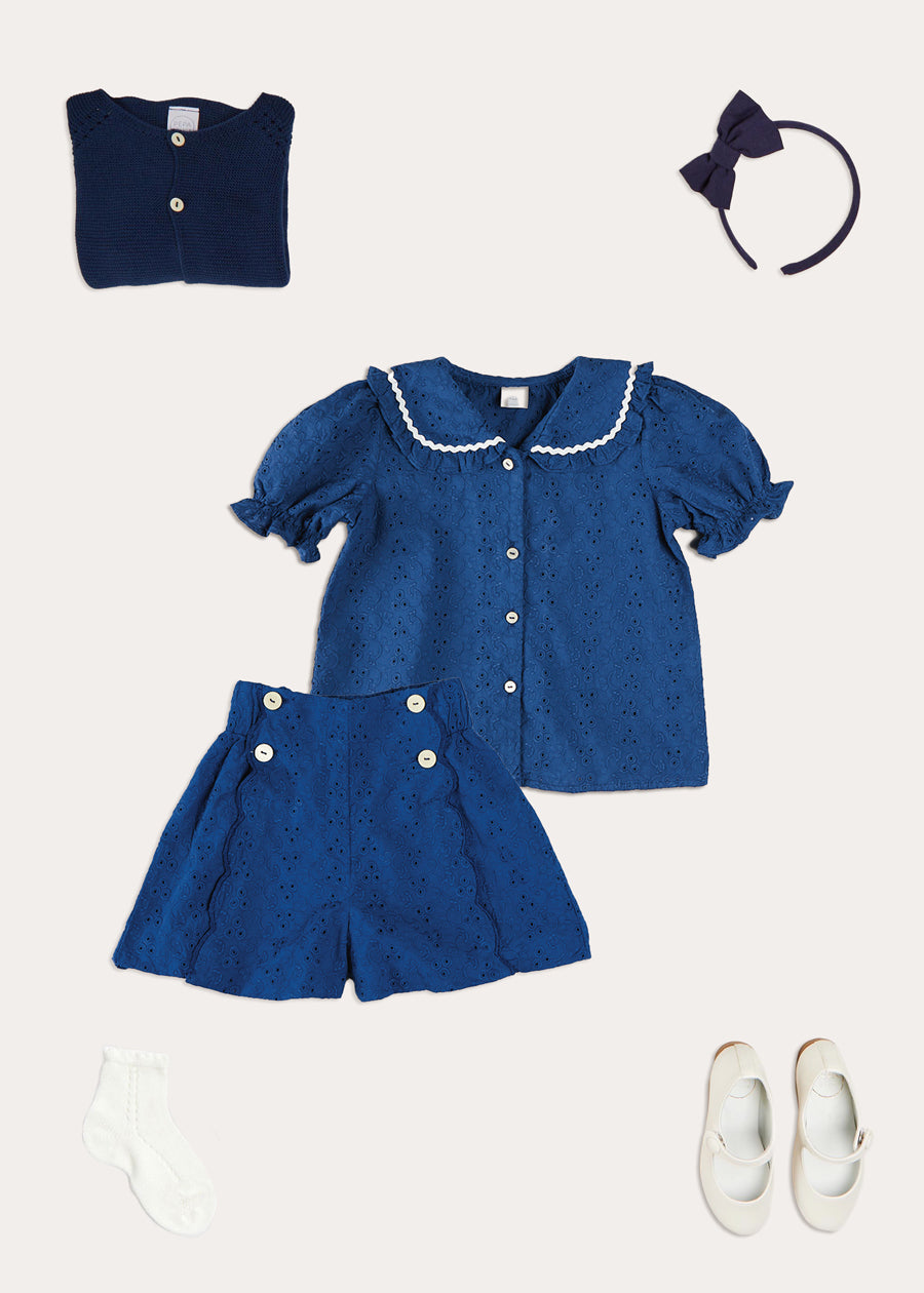 The Blue Broderie Anglaise Girl Look Look from Pepa London US