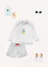 The Boat Motif Rashguard Toddler Boy Look Look from Pepa London US