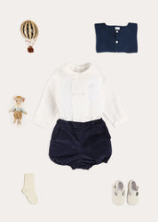 The Navy Velvet Two Piece Set Baby Boy Look