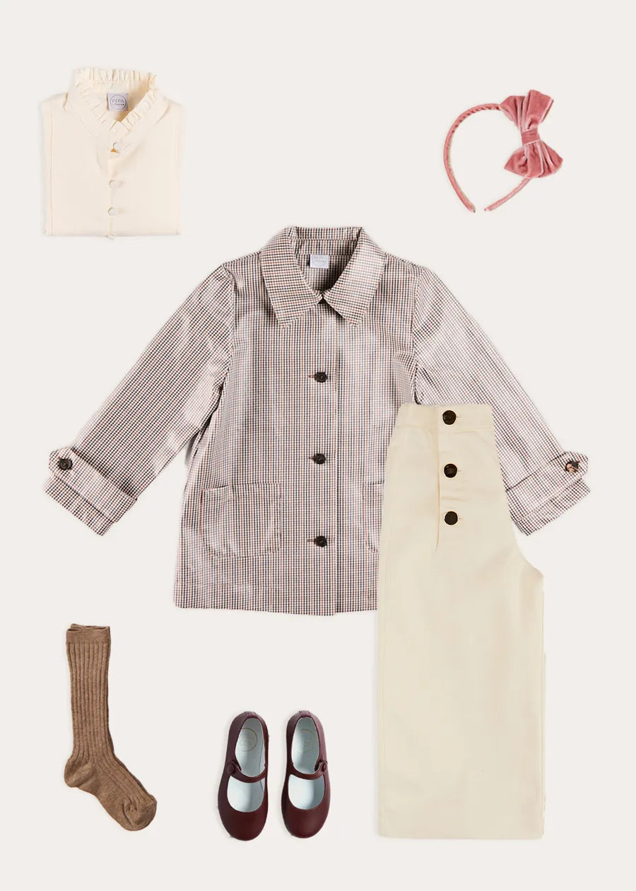The Sloane Check Raincoat Girl Look