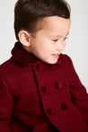 Traditional Burgundy Double Breasted Wool Coat Coats from Pepa London US