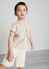 Faux Pocket Elasticated Waist Shorts in Ivory (18mths-3yrs) Shorts  from Pepa London US