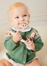 Safari Intarsia Cardigan in Green (6mths-6yrs) Knitwear from Pepa London US