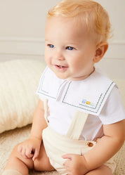 Plain Bloomers With Braces in White (6mths-2yrs) BLOOMER from Pepa London US
