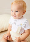 Train Embroidery Statement Collar Short Sleeve Bodysuit in Green (3mths-2yrs) Tops & Bodysuits from Pepa London US