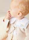 Train Embroidery Statement Collar Short Sleeve Bodysuit in Green (3mths-2yrs) Tops & Bodysuits from Pepa London US
