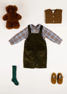 The Green Velvet Dungarees Baby Boy Look Look  from Pepa London US