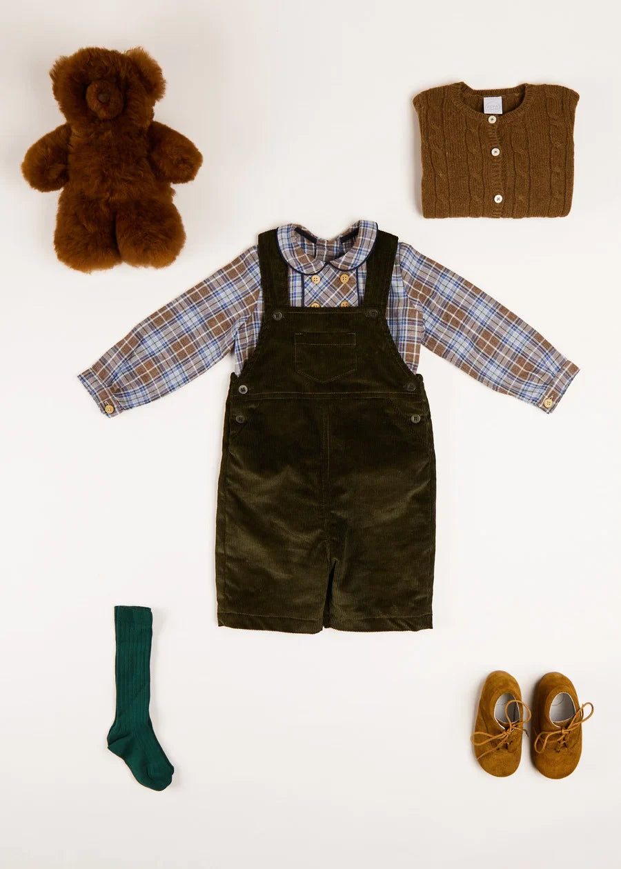 The Green Velvet Dungarees Baby Boy Look LOOK from Pepa London US