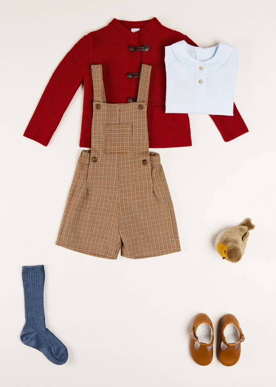 The Chester Check Short Dungarees Baby Boy Look LOOK from Pepa London US