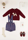 The Burgundy Doggy Intarsia Jumper Baby Boy Look Look  from Pepa London US