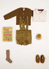 Cable Cardigan in Brown (6mths-3yrs) Knitwear from Pepa London