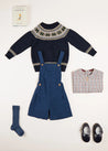 The Classic Navy Fair Isle Merino Wool Jumper Baby Boy Look Look  from Pepa London US