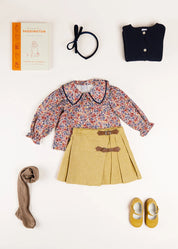 The Beatrice Floral Blouse and Skirt Baby Girl Look Look  from Pepa London US
