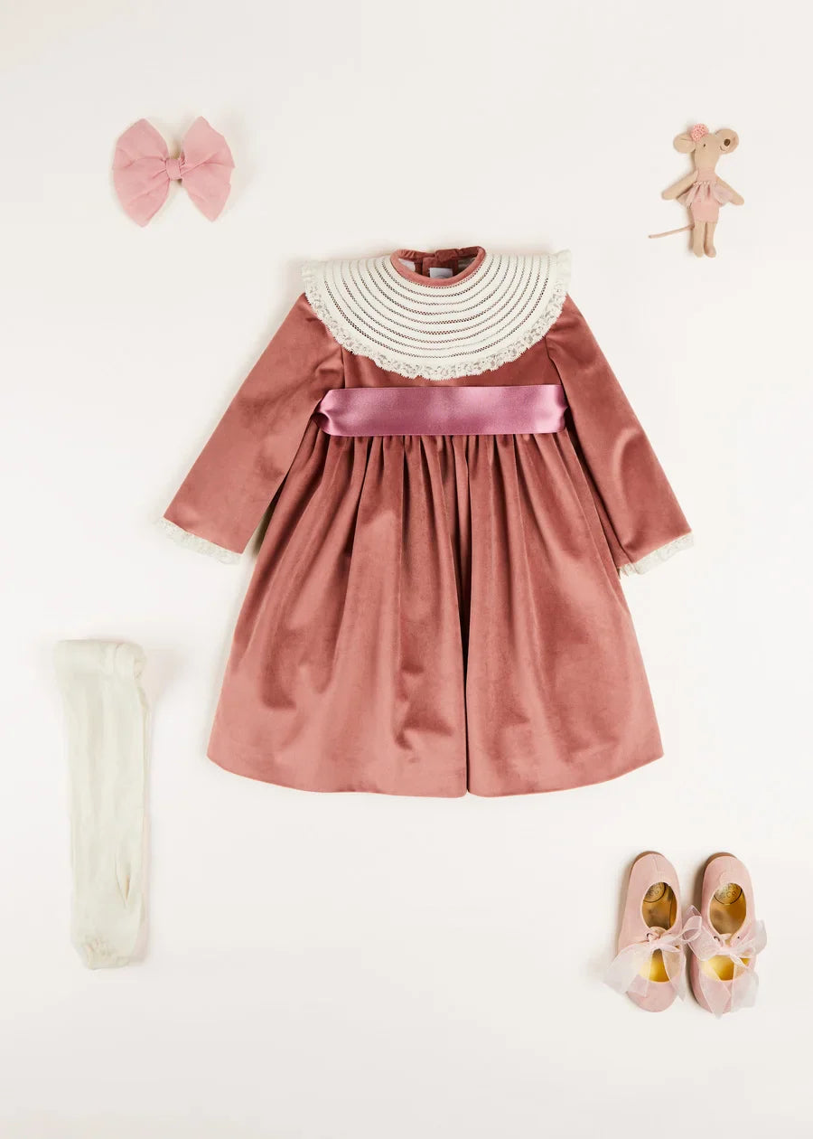 The Pink Velvet Dress Baby Girl Look LOOK from Pepa London US