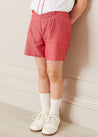 Peter Pan Collar Short Sleeve Two Piece Set in Red (12mths-6yrs)   from Pepa London US