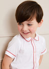 Peter Pan Collar Short Sleeve Two Piece Set in Red (12mths-6yrs)   from Pepa London US