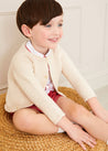Plain Cardigan in Cream (6mths-10yrs) Knitwear  from Pepa London US
