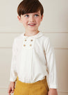 Herringbone Elasticated Waist Shorts in Mustard (18mths-3yrs) Shorts from Pepa London US
