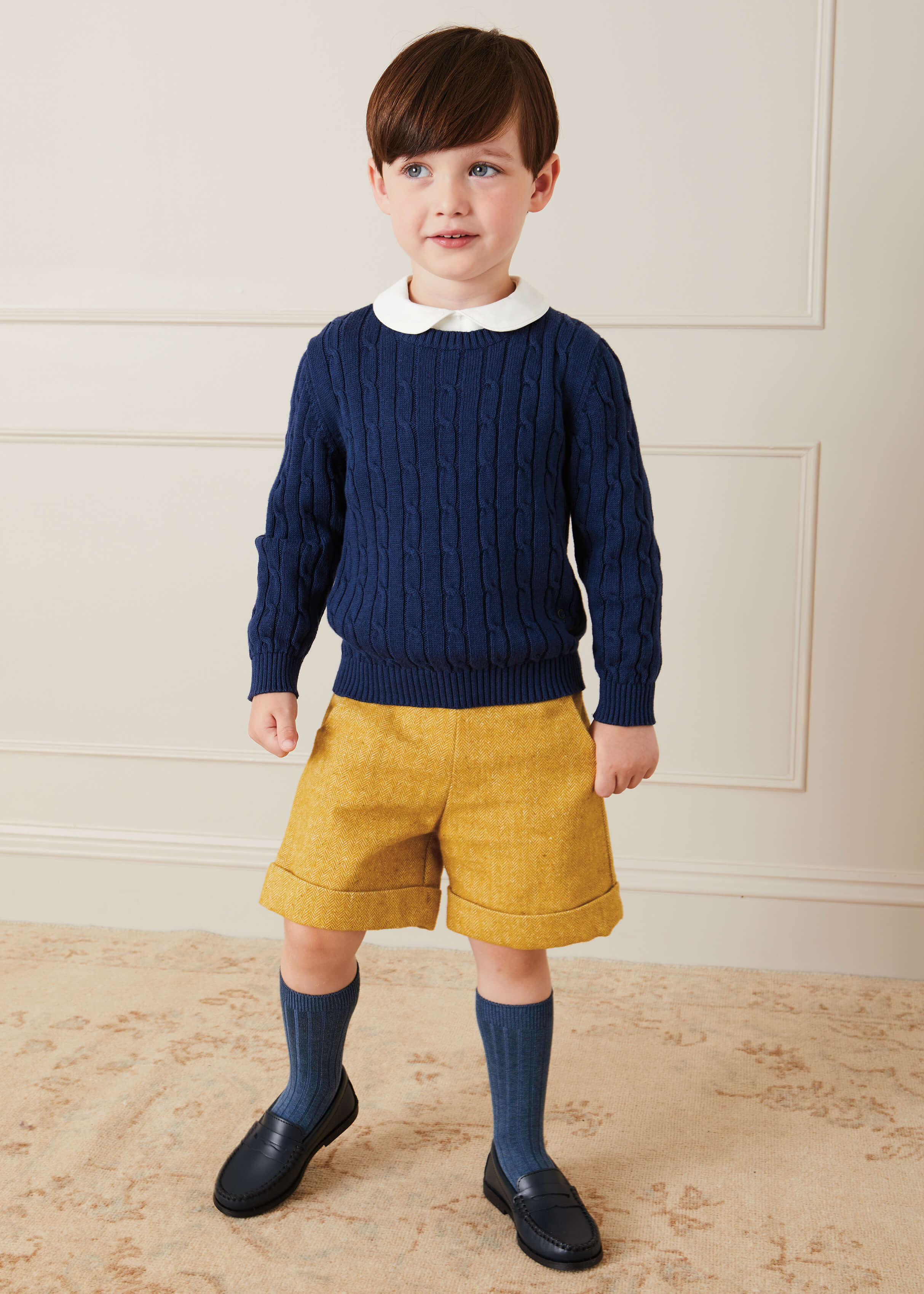 White Peter Pan Collar Shirt With Front Buttons (12mths-3yrs) Shirts from Pepa London US