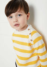 Bold Stripe Contrast Hem Jumper in White (12mths-10yrs) Knitwear  from Pepa London US