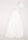Traditional Cream Christening Gown with Bonnet (6-12mths) Dresses  from Pepa London US