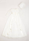 Traditional Cream Christening Gown with Bonnet (6-12mths) Dresses  from Pepa London US